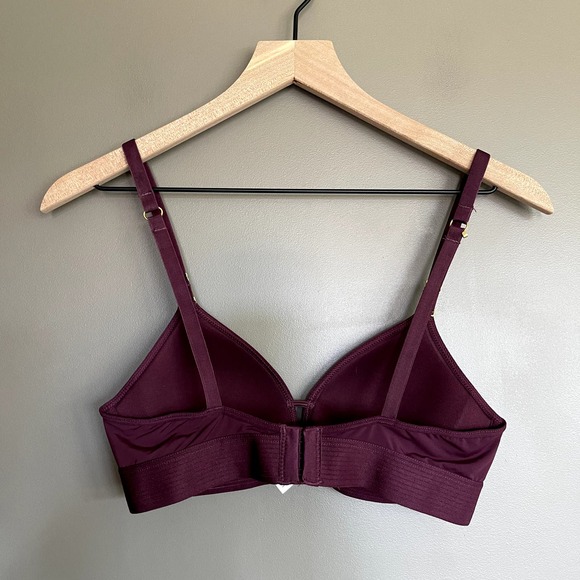 NWOT Lively The Spacer T-Shirt Bra Burgundy Red Size 34A Wireless Lightly Padded - Picture 10 of 16
